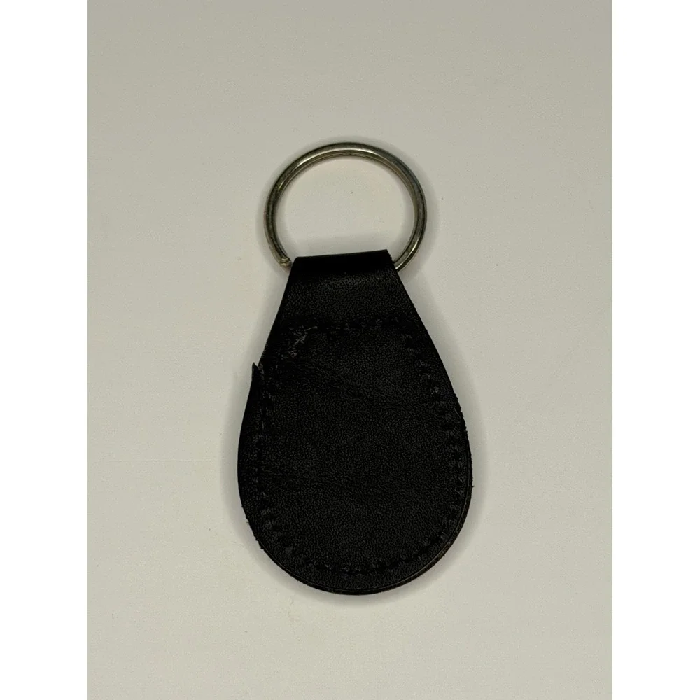 1989 Marlboro Leather Advertising Keychain Black Yellow Red formula 1 racing